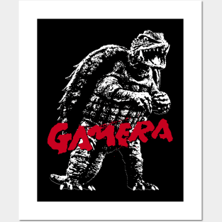 GAMERA - 58 years (front/back print 4 dark tees) Posters and Art